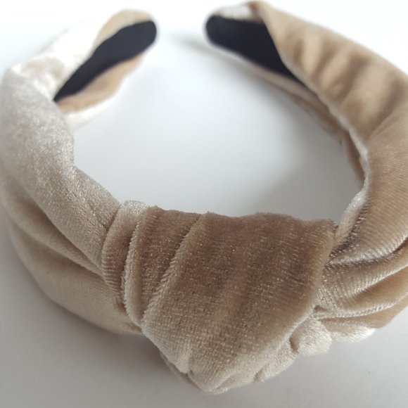 AQUA velvet knot wide headband turban - Picture 7 of 9